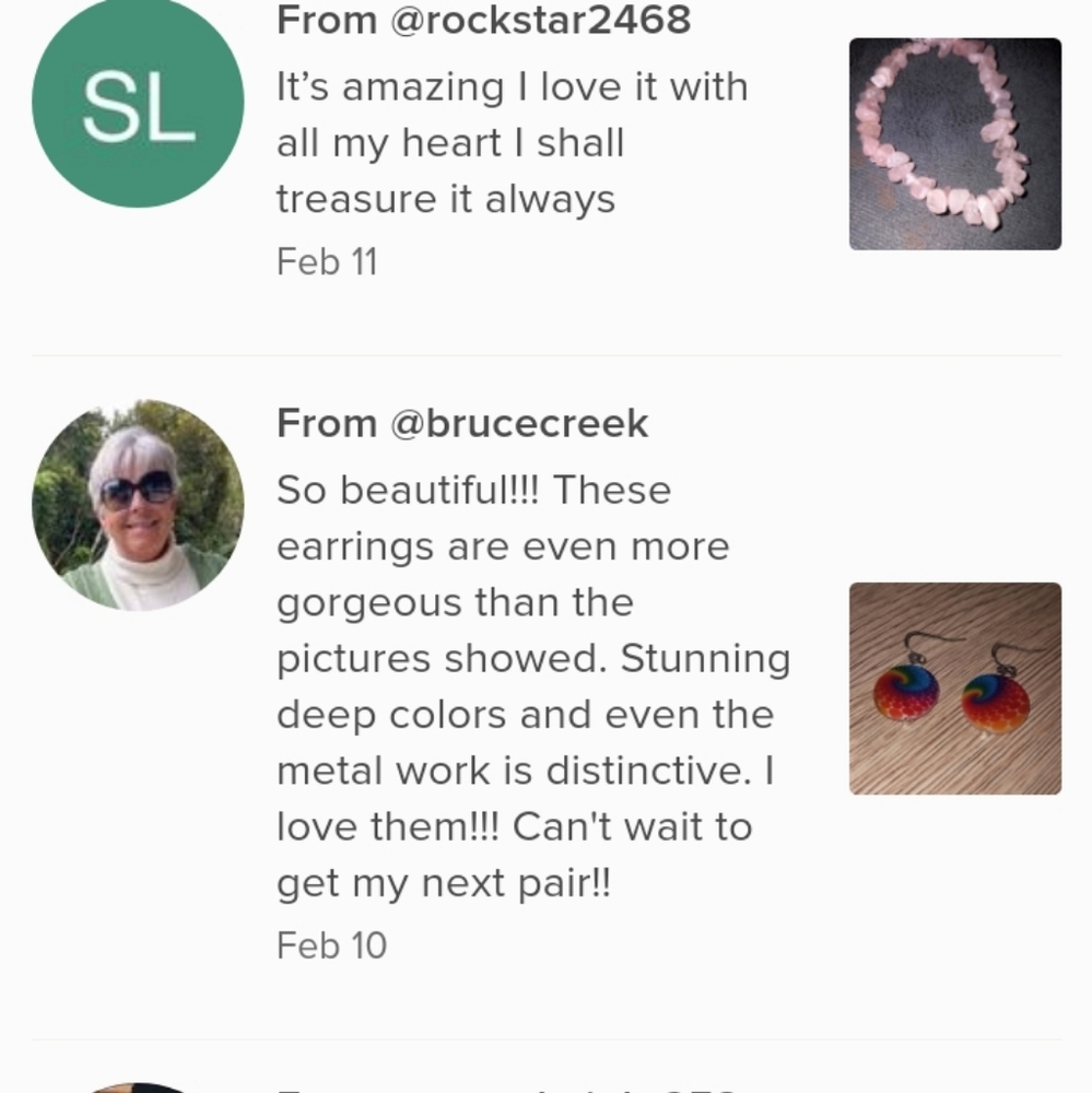 Wonderful reviews from my hand crafted customers - Picture 7 of 9